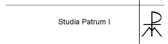 Studia Patrum I